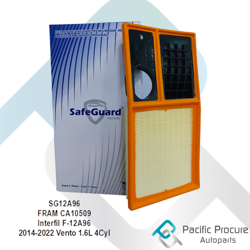[SG12A96] Filtro Aire Safe-Guard, 2014-2022 Vento 1.6L 4Cyl