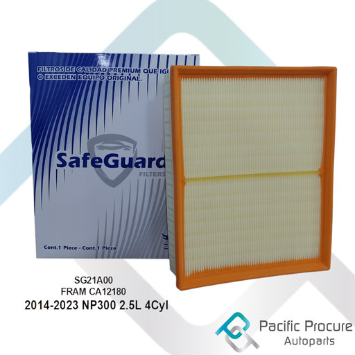 [SG21A00] Filtro Aire Safe-Guard, 2014-2023 NP300 2.5L 4Cyl