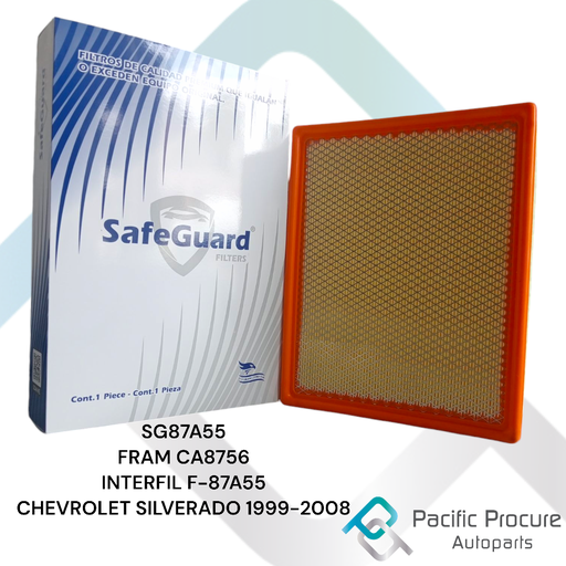 [SG87A55 B 08] Filtro Aire SafeGuard para Chevrolet Silverado 5.3L V8 99-08