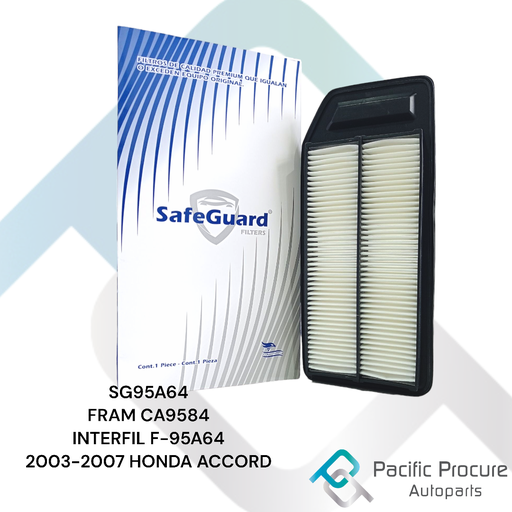 [SG95A64 B 17] Filtro Aire SafeGuard para Acura TSX 2.4L L4 2004-2009/HONDA ACCORD 03-07
