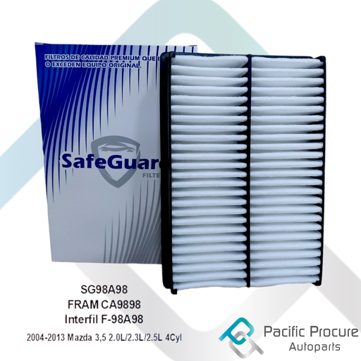 [SG98A98] Filtro Aire Safe-Guard, 2004-2013 Mazda 3,5 2.0L/2.3L/2.5L 4Cyl