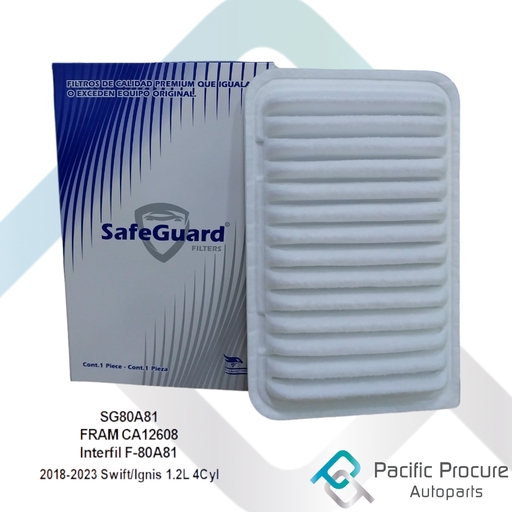 [SG80A81] Filtro Aire Safe-Guard, 2018-2023 Swift/Ignis 1.2L 4Cyl